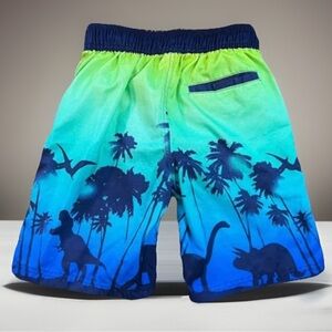 Boys Bathing Suit Size M 8 10 Cat & Jack  Dinosaur Print Shorts Trunks Beach